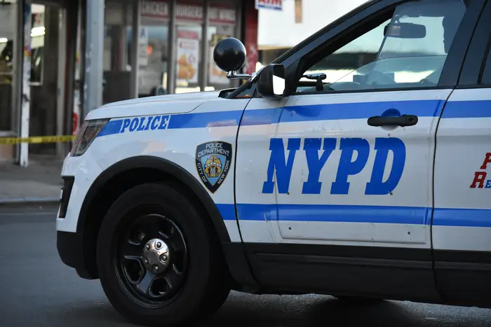 An NYPD cruiser seen in the Bronx on Feb. 10, 2023